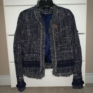 Frayed Edge Tweed Blazer